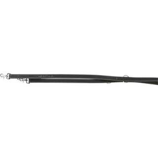 Trixie Rustic fatleather adjustable leash Heartbeat L-XL: 2.00 m/25 mm black