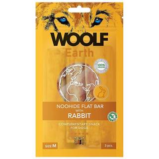 Woolf Earth Noohide flat bar, Rabbit, Medium, 3 stk -