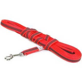 Julius-K9 C&G - Super-grip leash.red/grey.14mm/5m.with handle.max 30kg