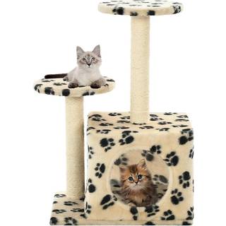 kradsetræ til katte med sisal-kradsestolper 60 cm beige fodspor