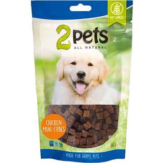 2pets Dogsnack Mini Cubes Kylling - 100 g