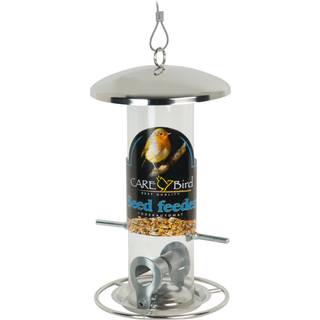 Care Bird foderautomat til frø, sort, Ø14 x 38 cm