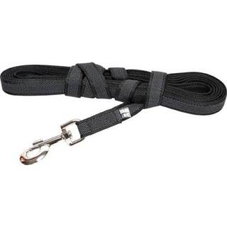 Julius-K9 C&G - Super-grip leash black/grey 20mm/10.0m with handle