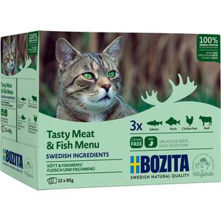 Bozita Feline Multibox Kød & Fisk menu i gelé 12x85 g