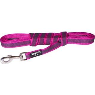 Julius-K9 C&G - Super-grip leash rosa/grey 20mm/3.0m without handle