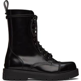 VALENTINO CAMDEN COMBAT BOOT Size: 43, colour: BLACK