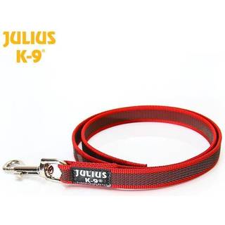Julius-K9 IDC Color&Gray Leash w/o Handle Red/Grey 20mm/1m