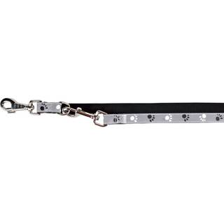 Trixie Silver Reflect adjustable leash XS-S: 2.00 m/15 mm black/silver grey