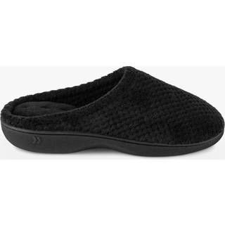 Totes Totes Black Isotoner Popcorn Terry Mules Slippers