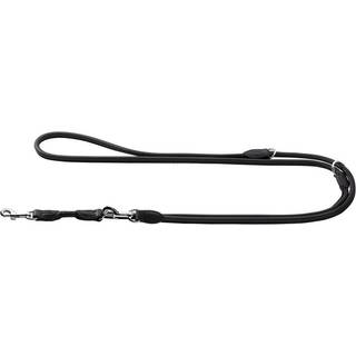 HUNTER Læder rund line Petit Elg 200 cm 6 mm bred sort