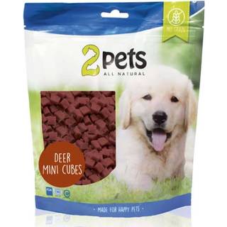 2pets Dogsnack Mini Cubes Hjort - 100 g