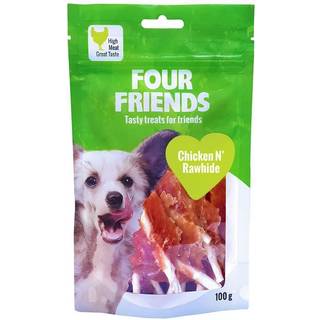 FourFriends Hundegodbidder - Chicken N Rawhide / 100 g
