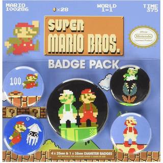 Super Mario Retro Badge Pack -> Forventet levering: 1-2 hverdage