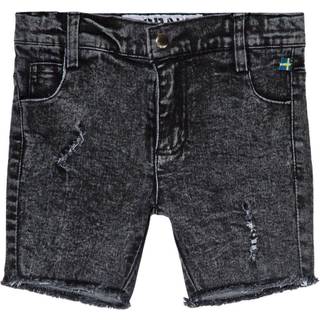 The BRAND Stone Wash Denim Short Gråt 92/98 cm    92/98 cm  Unisex