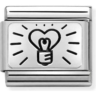 Nomination Silver Lightbulb Heart Charm