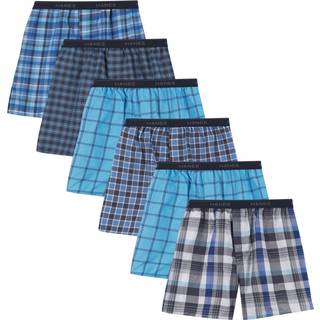 Hanes m?nds tagless bokser med udsatte linningb?nd multi -packs 6 pack - assorteret stor
