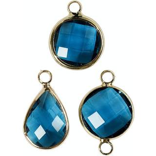 Elegant gult smykkevedhæng, 15-20 mm, 1 pk.