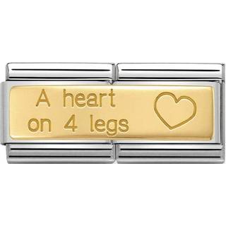 Nomination A Heart On 4 Legs Double Charm - Gold
