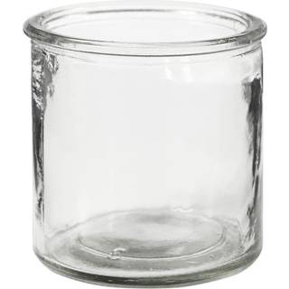 Cylinderformede lysglas - 6 stk. klar glas