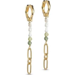 Enamel Copenhagen - Hoops, Abigail - Kaki Green, Light Green And Pearls