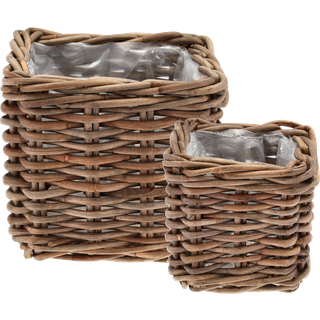 Ylm Planteskjuler 2 stk. fra Villa Collection - Natur farve - Naturrattan