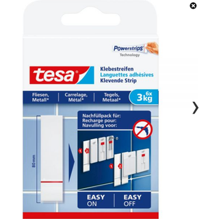 Tesa - Dobbeltklæbende strips til fliser og metal (3 kg)