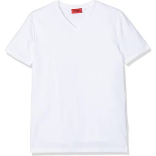 HUGO Herren V-Shirt schwarz
