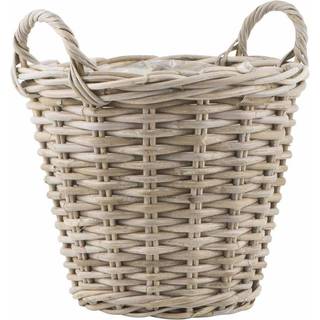 Kurv m/ Indvendig Plast - Rattan - S