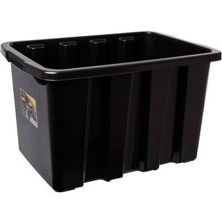 Opbevaringskasse Nordiska Plast StrongBox, sort, 585 x 398 x 345 mm, 55 liter