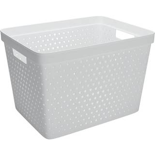 Opbevaringskurv i plast Nordiska Plast Store It Star Basket, hvid, 358 x 271 x 240 mm, 19 liter