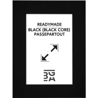 Passepartout Sort (Sort kerne) 13x18 cm (8x11,5)