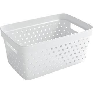 Opbevaringskurv i plast Nordiska Plast Store It Star Basket, hvid, 263 x 174 x 120 mm, 4.5 liter