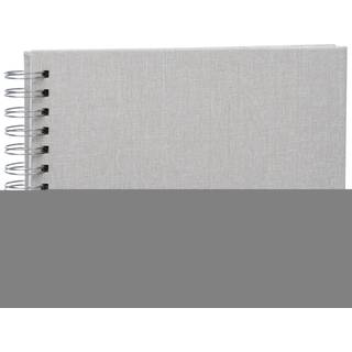 Base Line Canvas Wire-O Beige 23x17 cm (40 Hvide sider / 20 Ark)