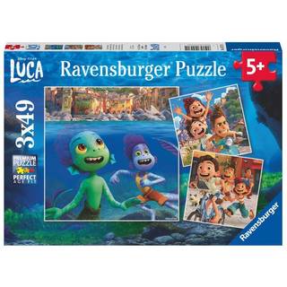 Ravensburger Disney -Pixar: Luca 3 X 49 Piece Jigsaw Puzzle Set for Kids - 05571 - Hvert stykke er unikke stykker, der passer perfekt sammen samm
