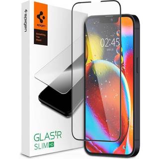 iPhone 14 / 13 / 13 Pro Spigen EZ Fit Glas.tR Skærmbeskyttelse m. Privacy-Funktion - Case Friendly - Gennemsigtig