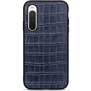 Krokodille læder cover Sony Xperia 10 IV - Blå
