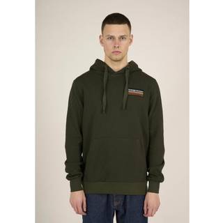 Oversized Badge Hood Sweat M Black Jet (S)