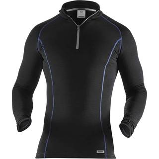 Fristads 111570 Polartec® T-shirt m/lynlås og l/ærme 7078 / Arbejds T-shirt Sort XS