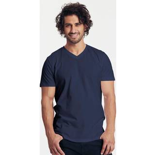 Neutral Fitted V-neck T-Shirt Hvid
