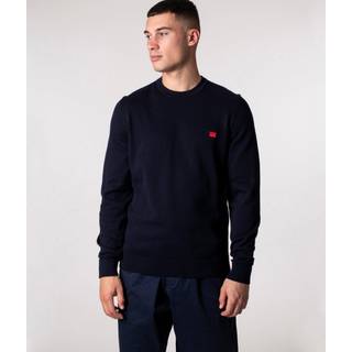 HUGO Herren Pullover blau unifarben