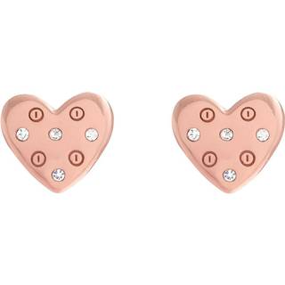 Olivia Burton Rose Gold Heart Screw Earrings
