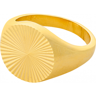 Pernille Corydon - Ocean Star Signet ring i forgyldt sølv**