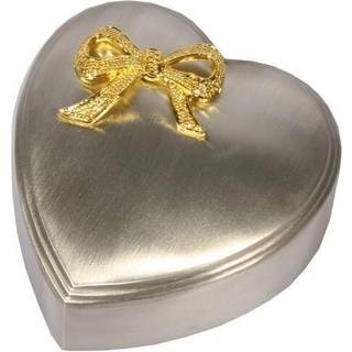 NOA Kids - Smykkeskrin m. forgyldt sløjfe (fortinnet) (8x8cm)