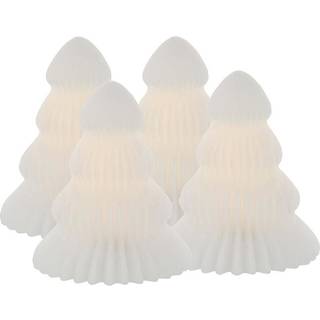 Sirius Claire LED mini juletræ hvid 7 cm 4 stk.