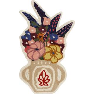 Håndtuftet ulddørmåtte Flower Vase