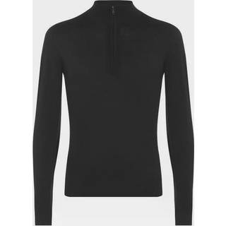 John Smedley Barrow Extra Fine Merino Half Zip Black