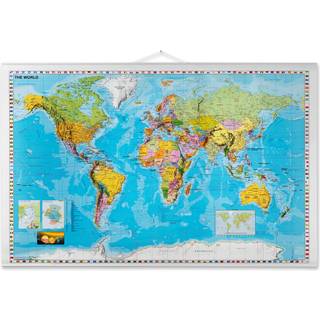Rullet Verdens kort 137 x 89 cm.