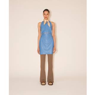 Nanushka Layan faux leather cutout minidress - blue - XS