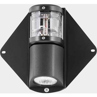 Toplanterne/dækslys til topmontering AAA, 10 W, 12 V, 225°, PVC, 140 x 195 mm, hvid, til både &lt; 12 meter + lyskilde Halogen (12 V/10 W)