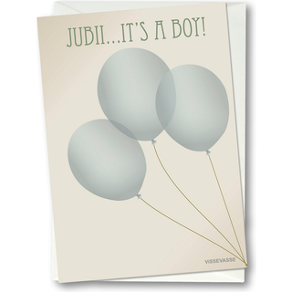 Tilbud: Spar 80% - Jubii It's A Boy - Kort fra ViSSEVASSE